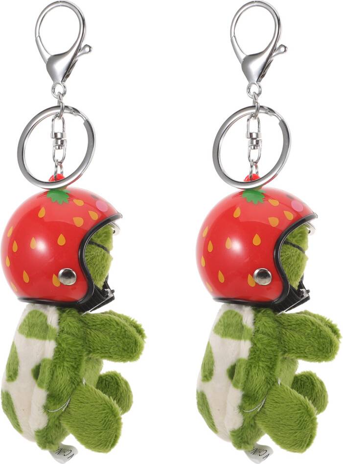 Ohphcall Plush Turtle Keychain Unique Design Soft Abs - 2pcs