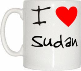 TeeTreeDesigns I Love Heart Sudan Mug