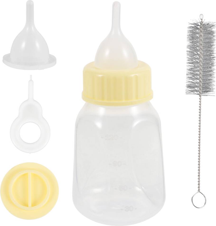 Totority Kitten Bottle Feeder Plastic Rabbit Set