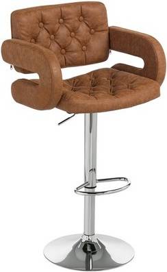 Homcom Adjustable Height Barstool Steel Pole Bar Stool