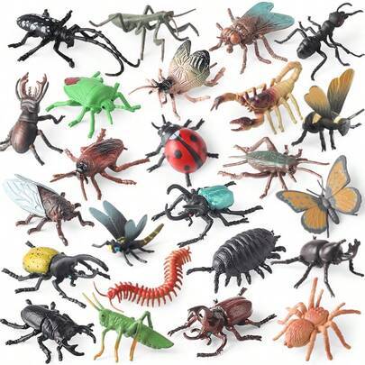 Shein 12PCS Simulation Mini Insect Animal Toy Set