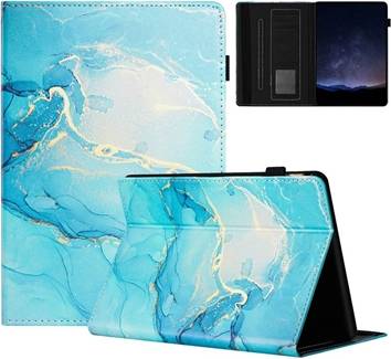 Amazon Kindle Paperwhite Marble Pattern Folio Case Blue