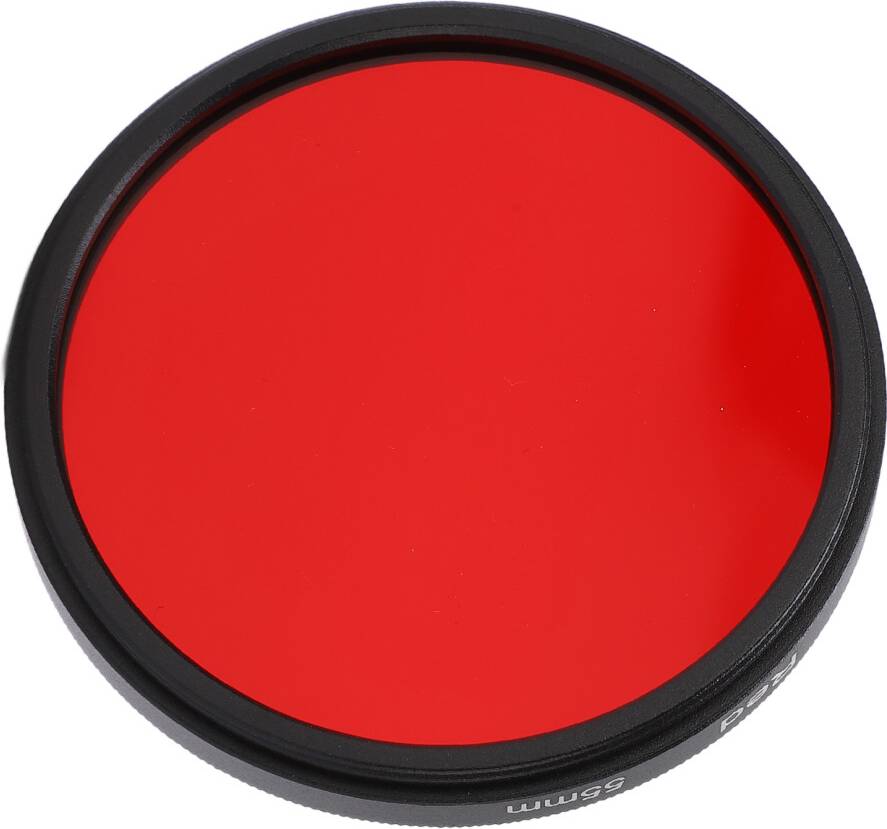 Full Red 55mm Threaded Optical Camera Lens Filter
