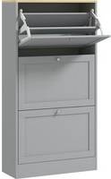 Homcom Slim Storage Cabinet With 3 Flip Drawers Shoe Rack