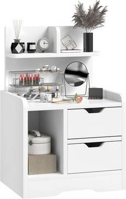 Homcom Modern With 2 Drawers Bedside Table