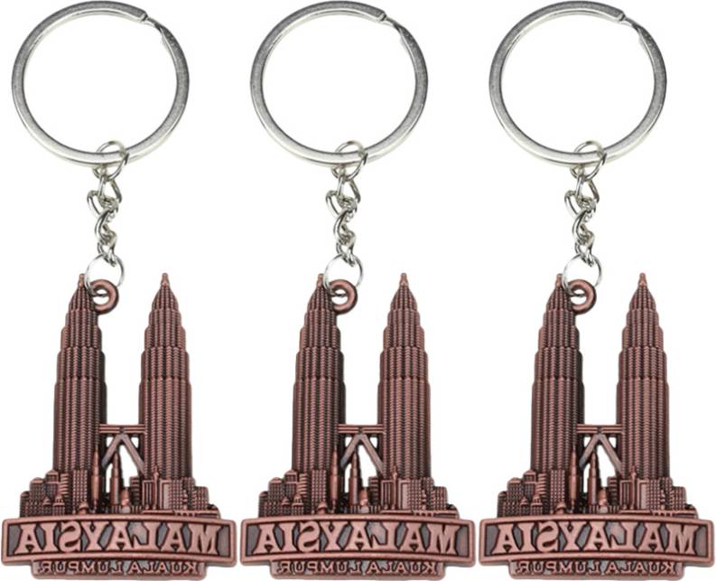 ABOOFAN Twin Tower Keychains Decorative Hanging Key Rings