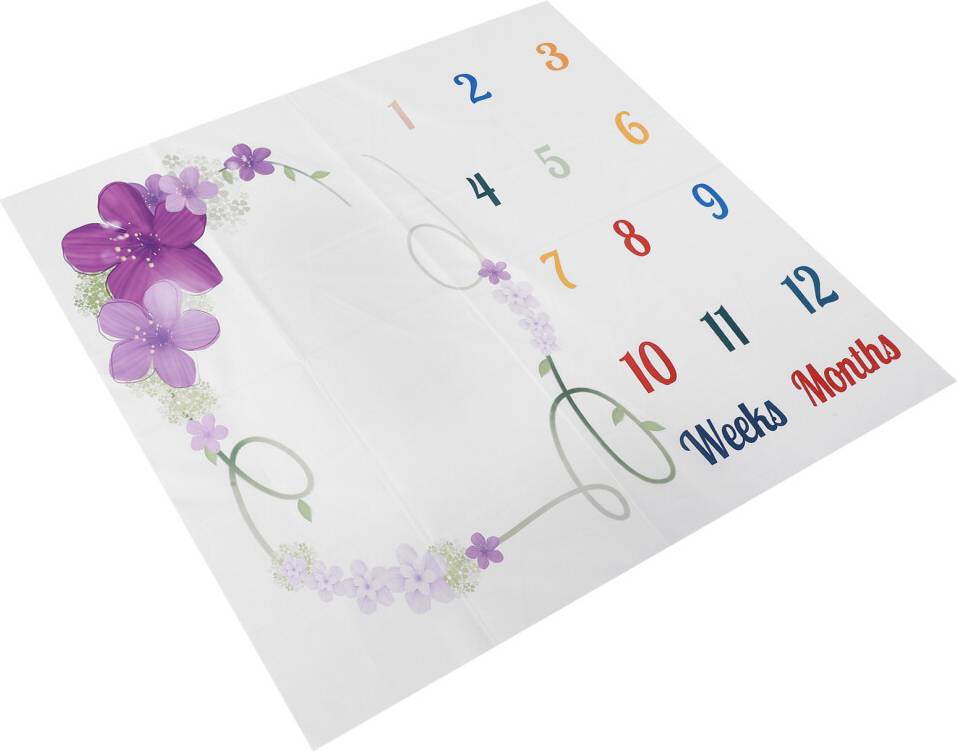 Violet Pattern Infant Photography Cloth 100x100cm