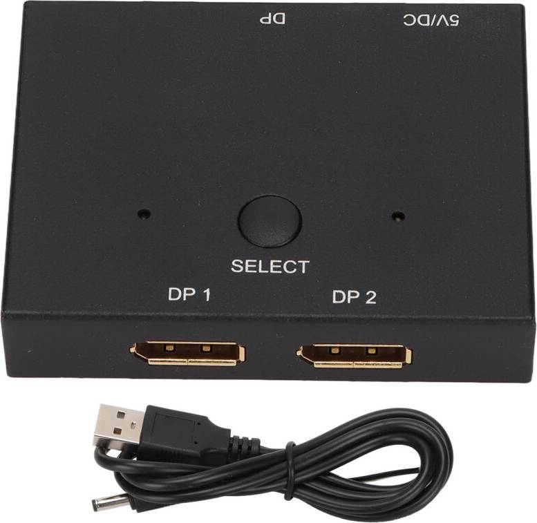 DisplayPort Splitter Aluminium Switcher