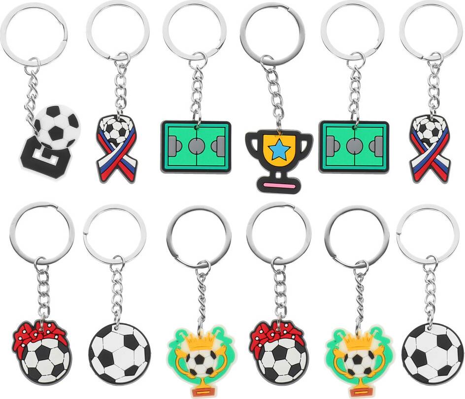 Inoomp Portable Soccer Keychain Set 35pcs