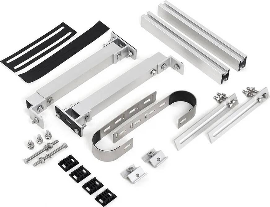 Round Railing Solar Kit Silver