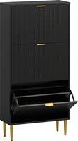 Homcom Narrow Cabinet with 3 Flip Drawers Shoe Rack