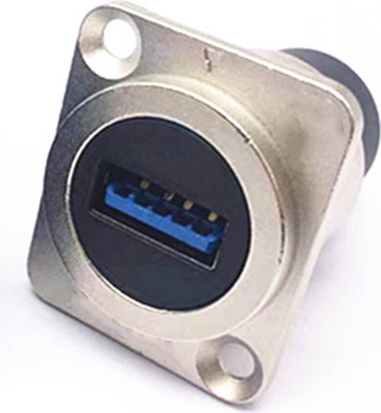 Silver Shell USB3.0 Female D Type Panel Mount