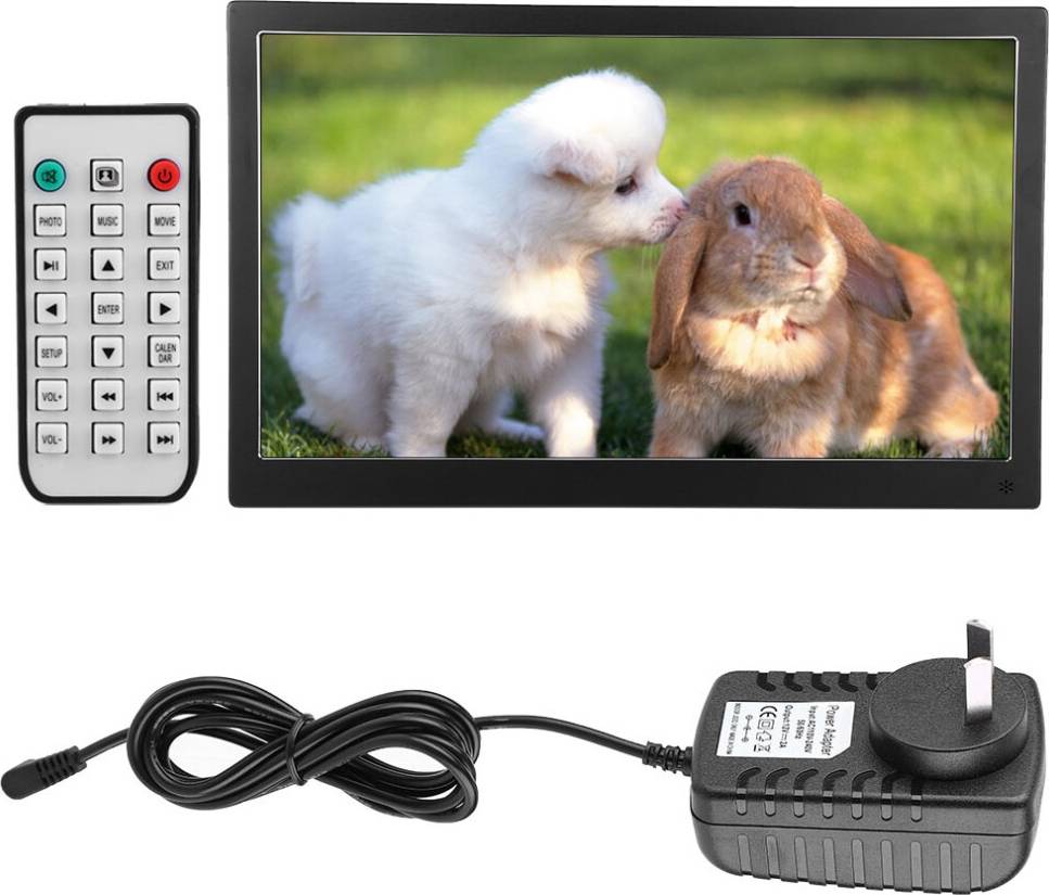 15.6 Inch HD IPS Digital Photo Frame Clock