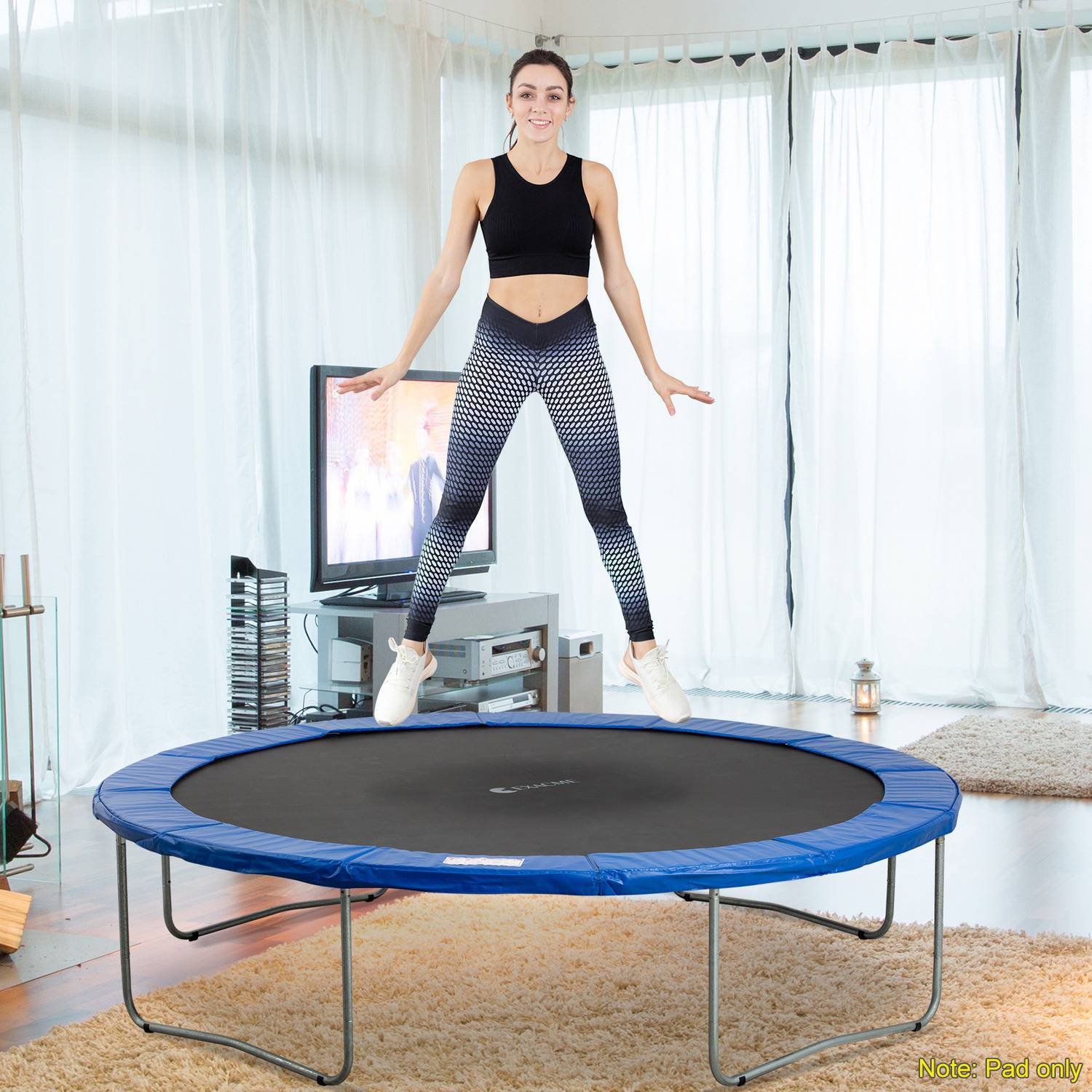 Homcom Trampoline Surround Pad 366cm Blue