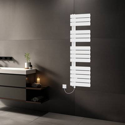 Designer Flat Panel Electric Heated Towel Rail Radiator