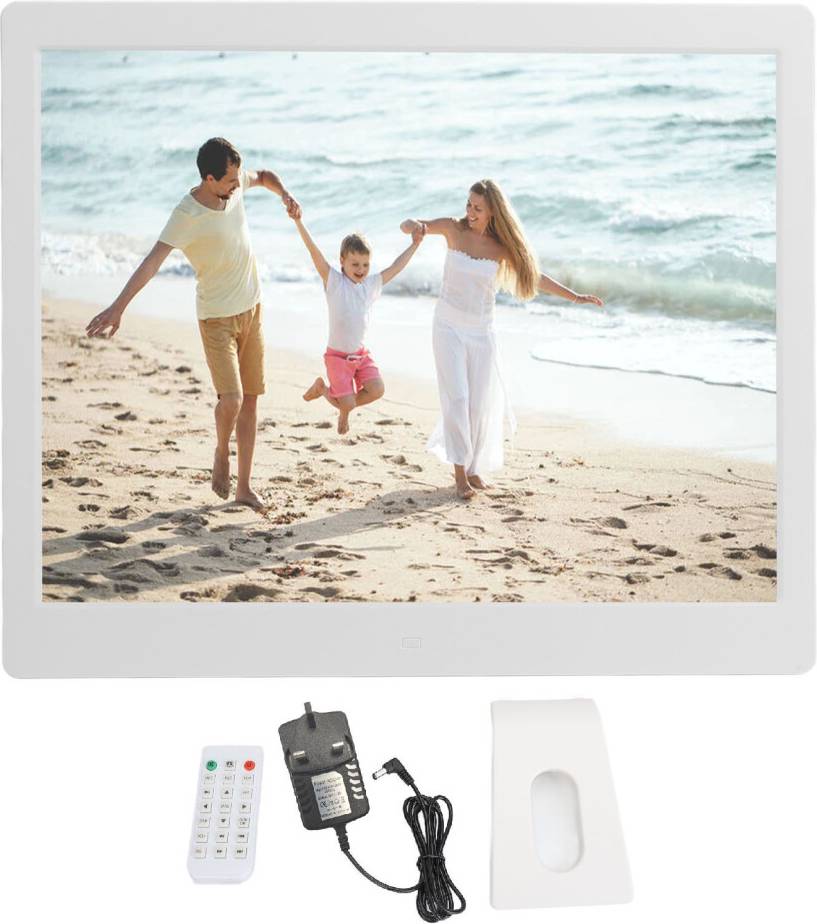 16in Digital Photo Frame Remote Control Calendar