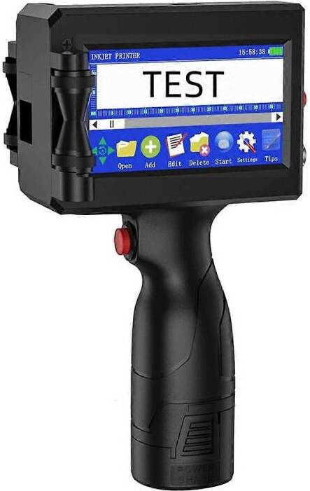 Inkjet printer Handheld Inkjet Printer Metal Wood EU Plug
