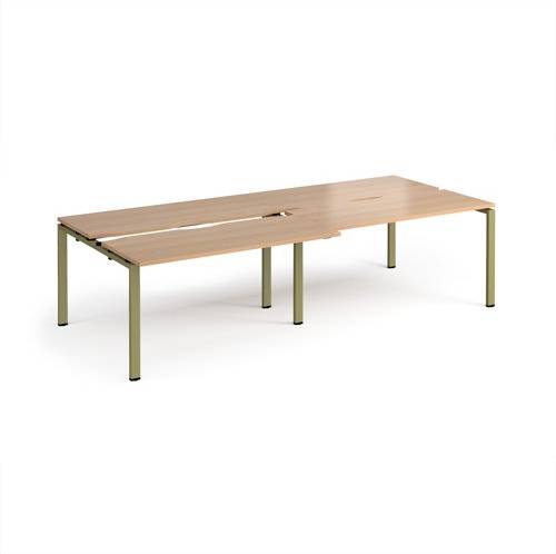 Adapt Sliding Top Double Back Desks Table