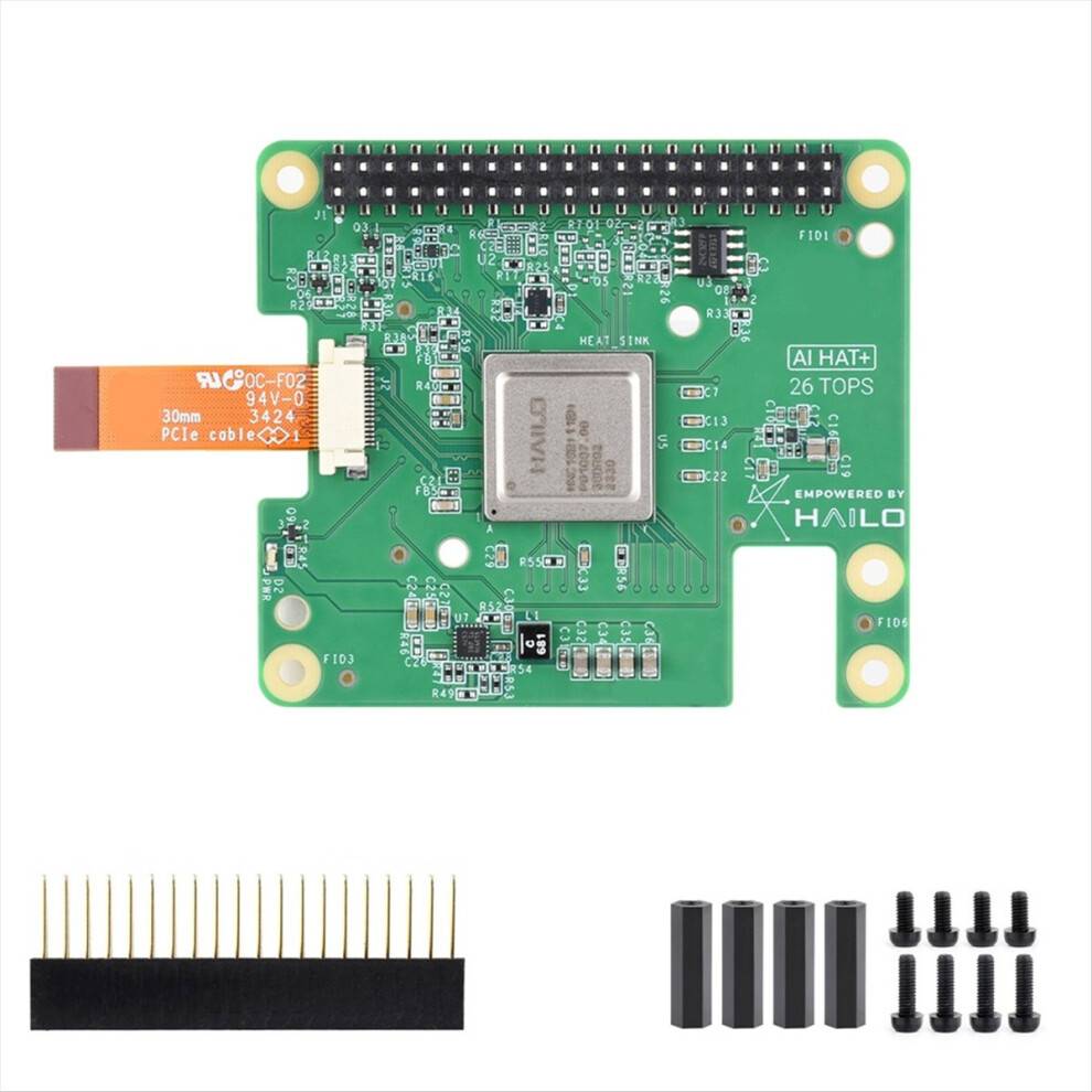 Raspberry Pi AI HAT Plus Hailo-8 AI Accelerator 26Tops