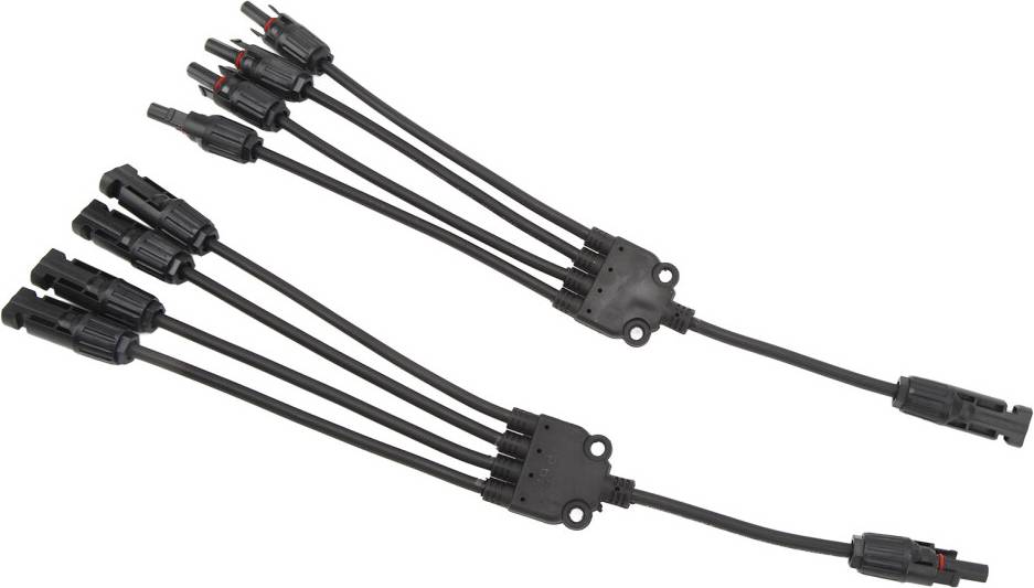 Solar Connectors 1 to 4 Y Branch Parallel Adapter Cable Wire Plug Kit