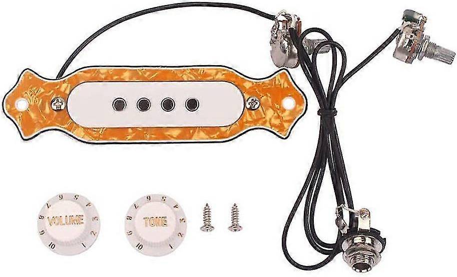 Pre Wired Pickup Compatible With 4 String Cigar Box