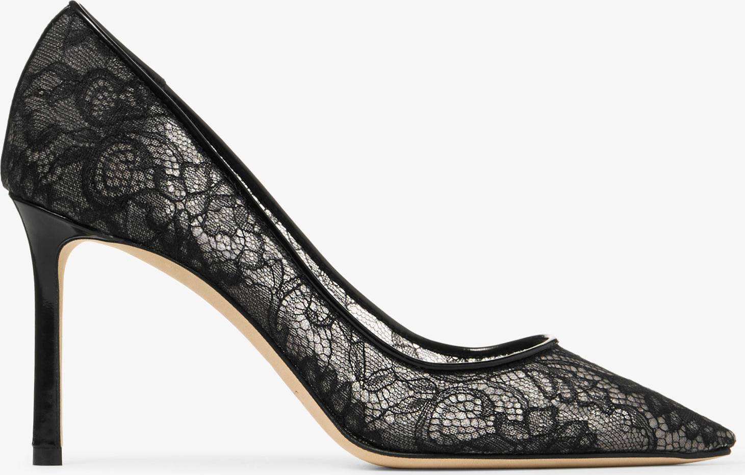Jimmy Choo Romy 85 Leather Shoes - Sort