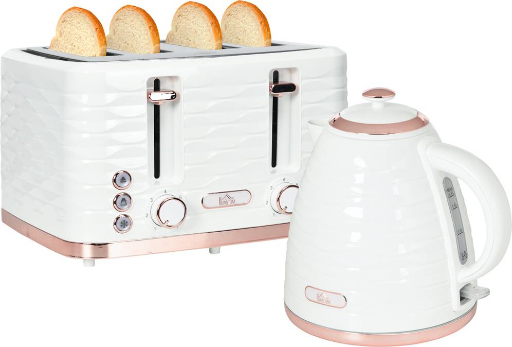 Kettles and toaster set Homcom 1.7L Jug Kettle And 4 Slice Toaster Set