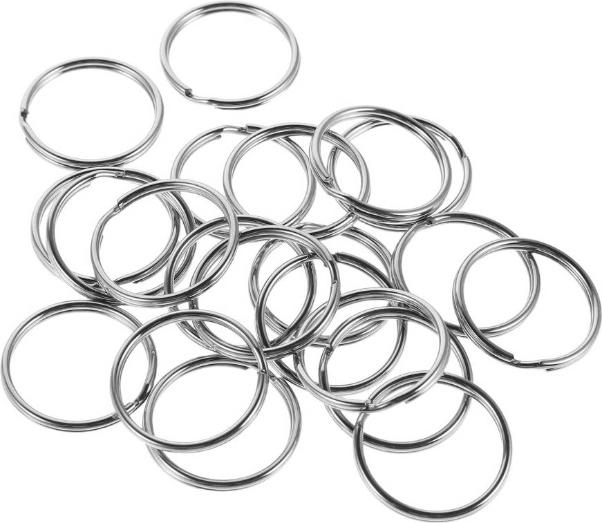 Inoomp Stainless Steel Split Key Rings 150pcs