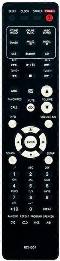 Telecomando RC013CR Ricevitore CD