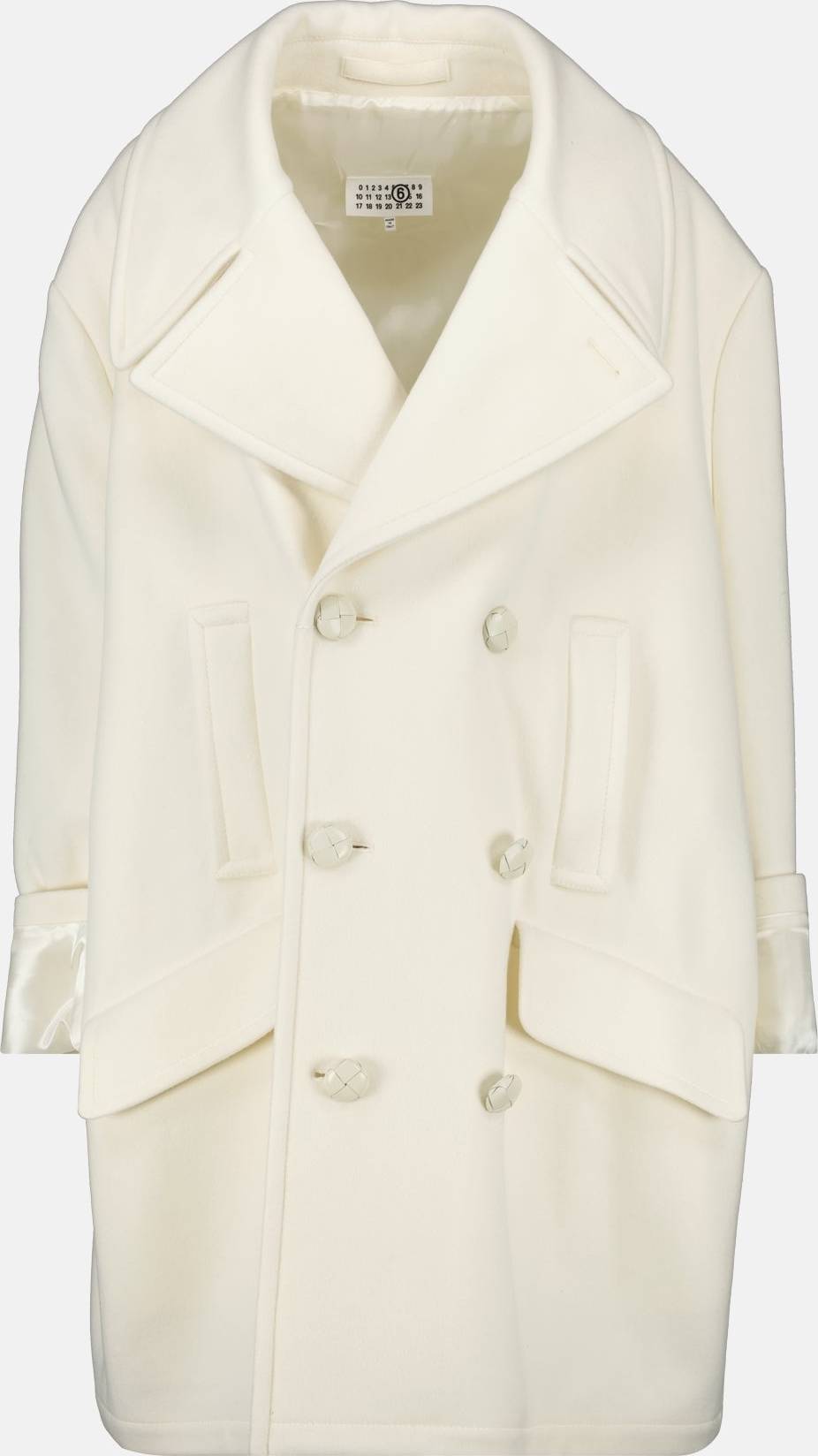 White Wool Coat Frakker - Rosa
