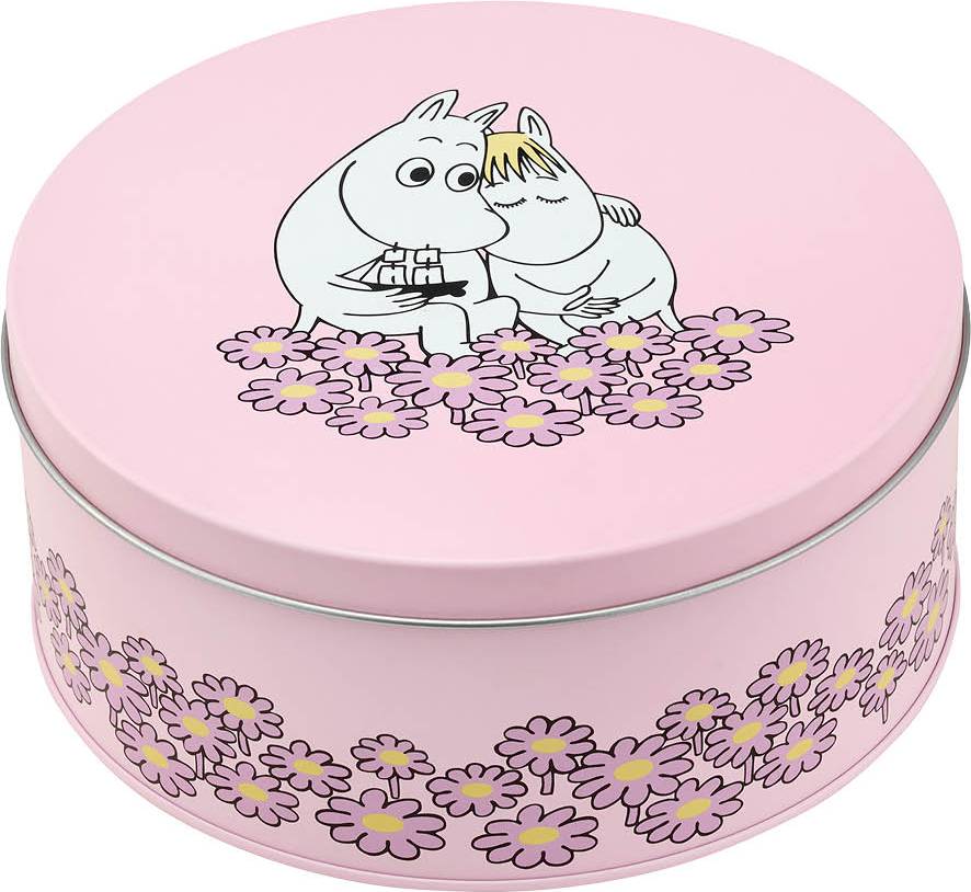 Muurla Mummi Rund Metallboks 15 cm Rosa Kakeboks