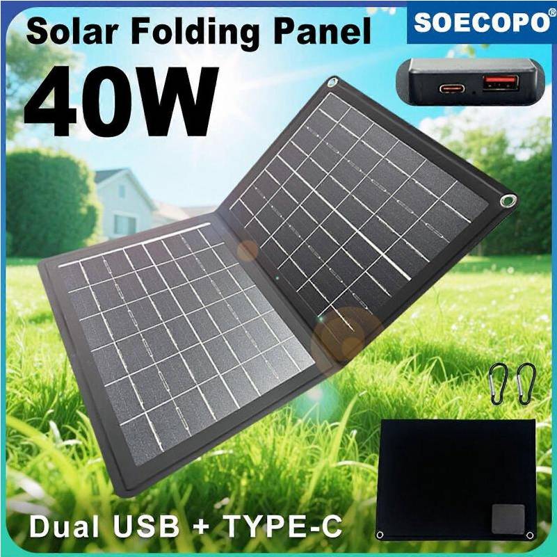 40W High Power Foldable Solar Charging Panel