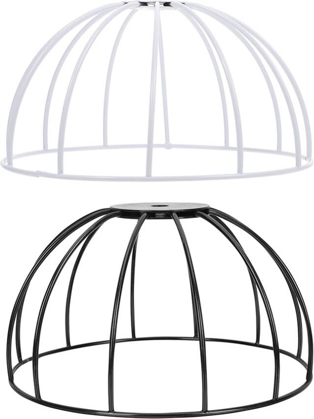 Inoomp Simple Design Lampshade Bracket Round Metal Frame 2pcs Lamp Part