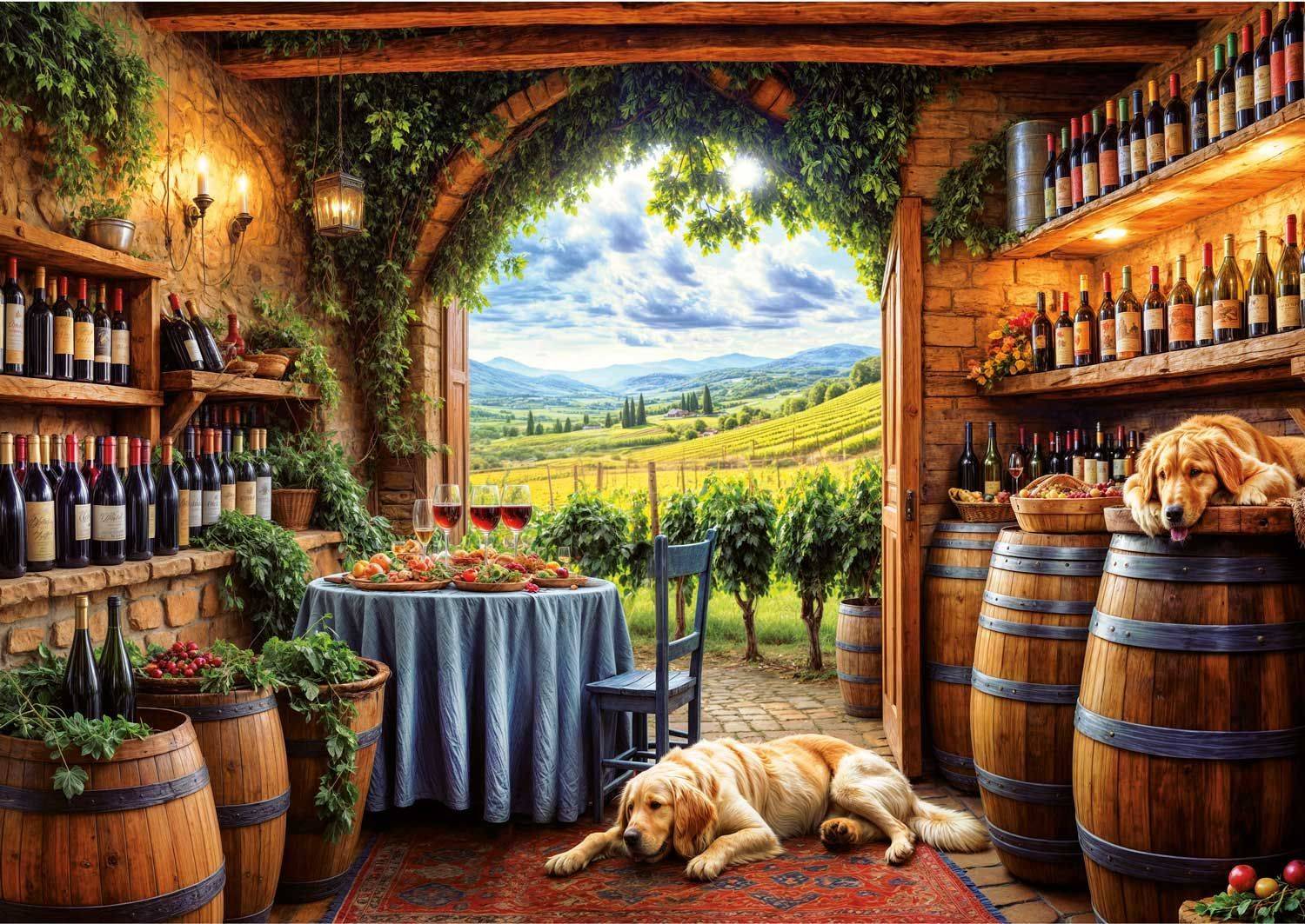 Hunde In Der Weinstube