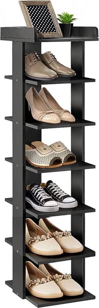 Neo 7 Tier Black Shoe Rack