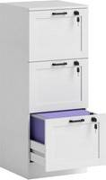 3 drawer filing cabinet Homcom 3-Drawer Filing With Lock White Storage Cabinet