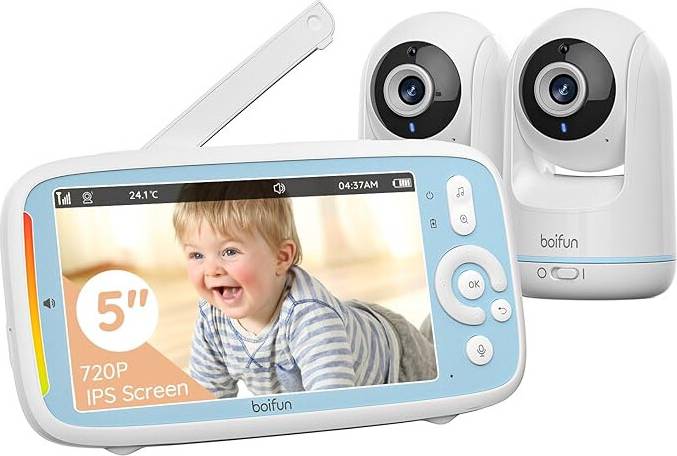 Video Baby Monitor 5-Inch 720P IPS Screen