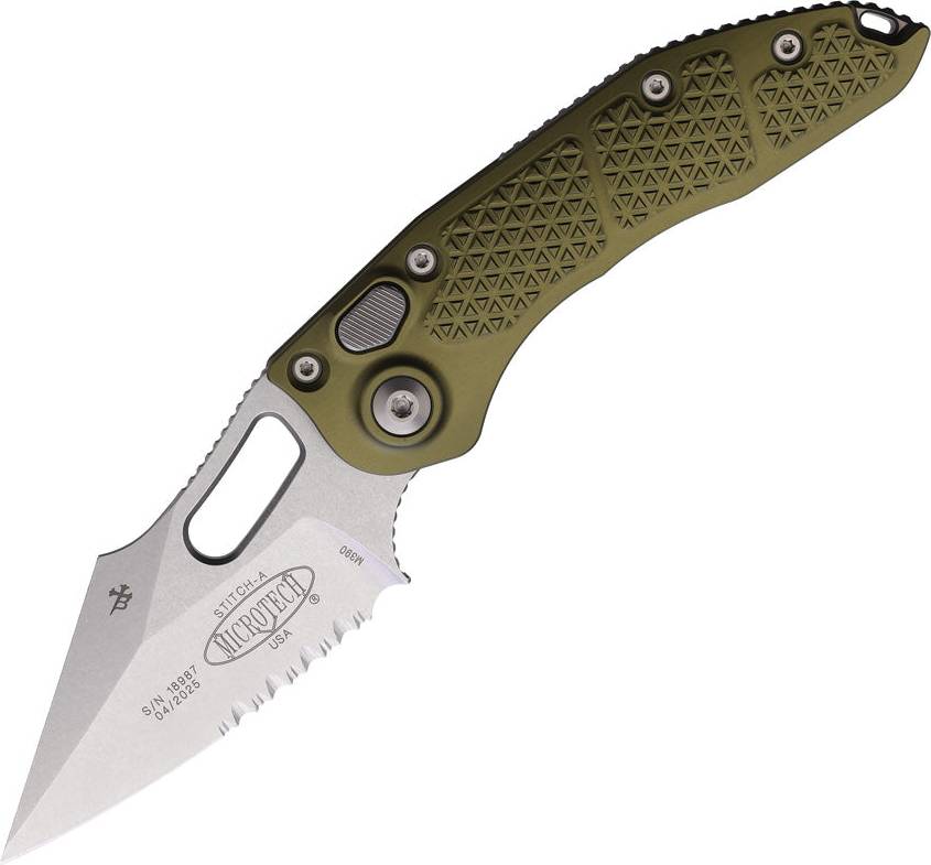 Microtech Auto Stitch Button Lock Fickkniv