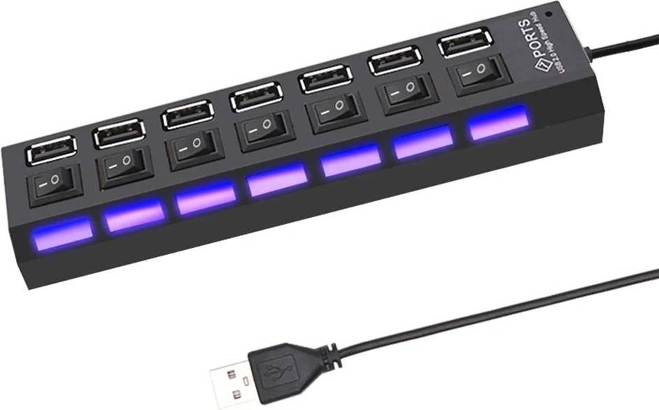 USB 2.0 Hub Multi Splitter Portar