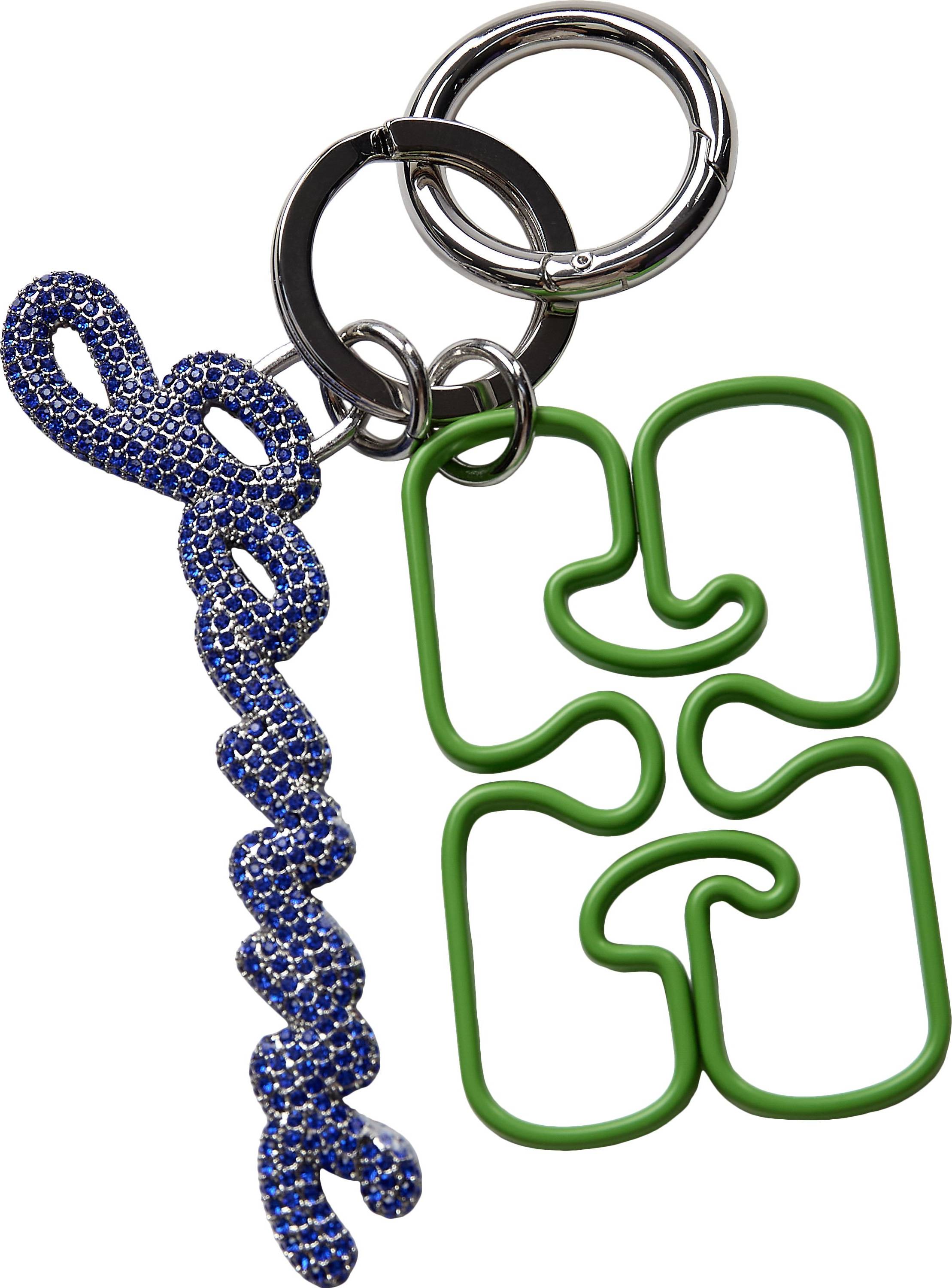 Ganni Signature Logo Keyring Flash Green