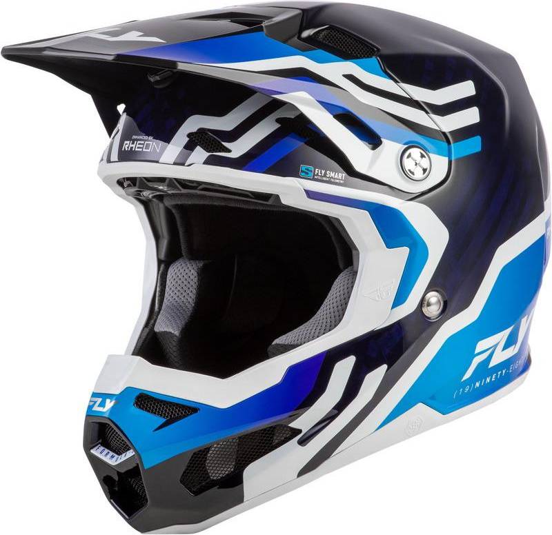 Fly Racing Formula S Carbon Byte V26 Crosshjälm - Blue