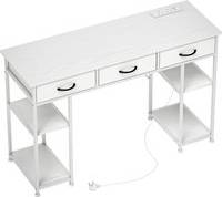 Homcom 120cm Computer Desk with Power Outlets Skrivebord