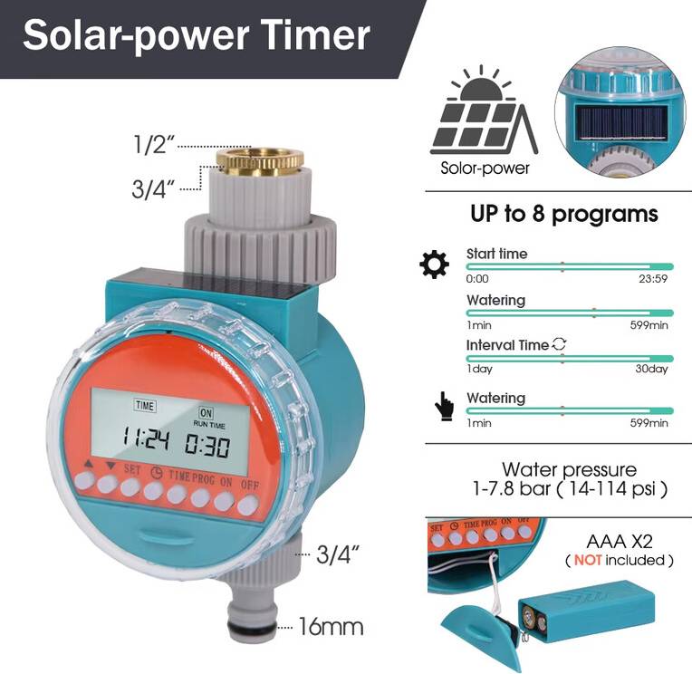 Esolar Power Rain Sensor Water Timer LED Display