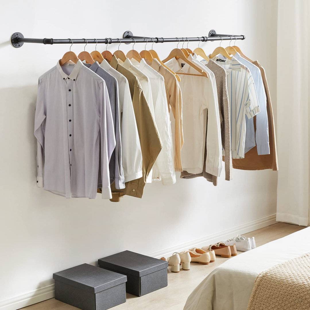 Borough Wharf 70 Inch Industrial Pipe Clothes Rack