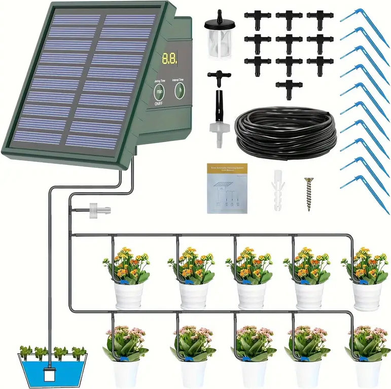 DIY Solar-Powered Automatic Drip Irrigation System