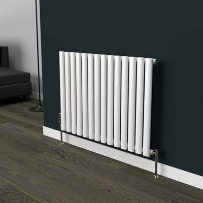 Lux Heat White Oval Horizontal Single Panel Radiator