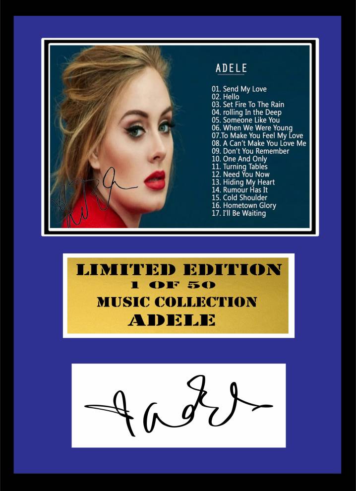 Adele Signed Display Photo Frame
