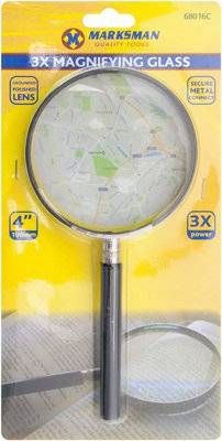 Marksman 4 Inch Hand Held Magnifying Glass