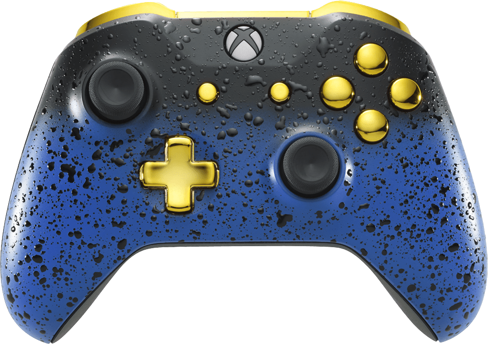 Xbox One S 3D Blue Shadow Controller