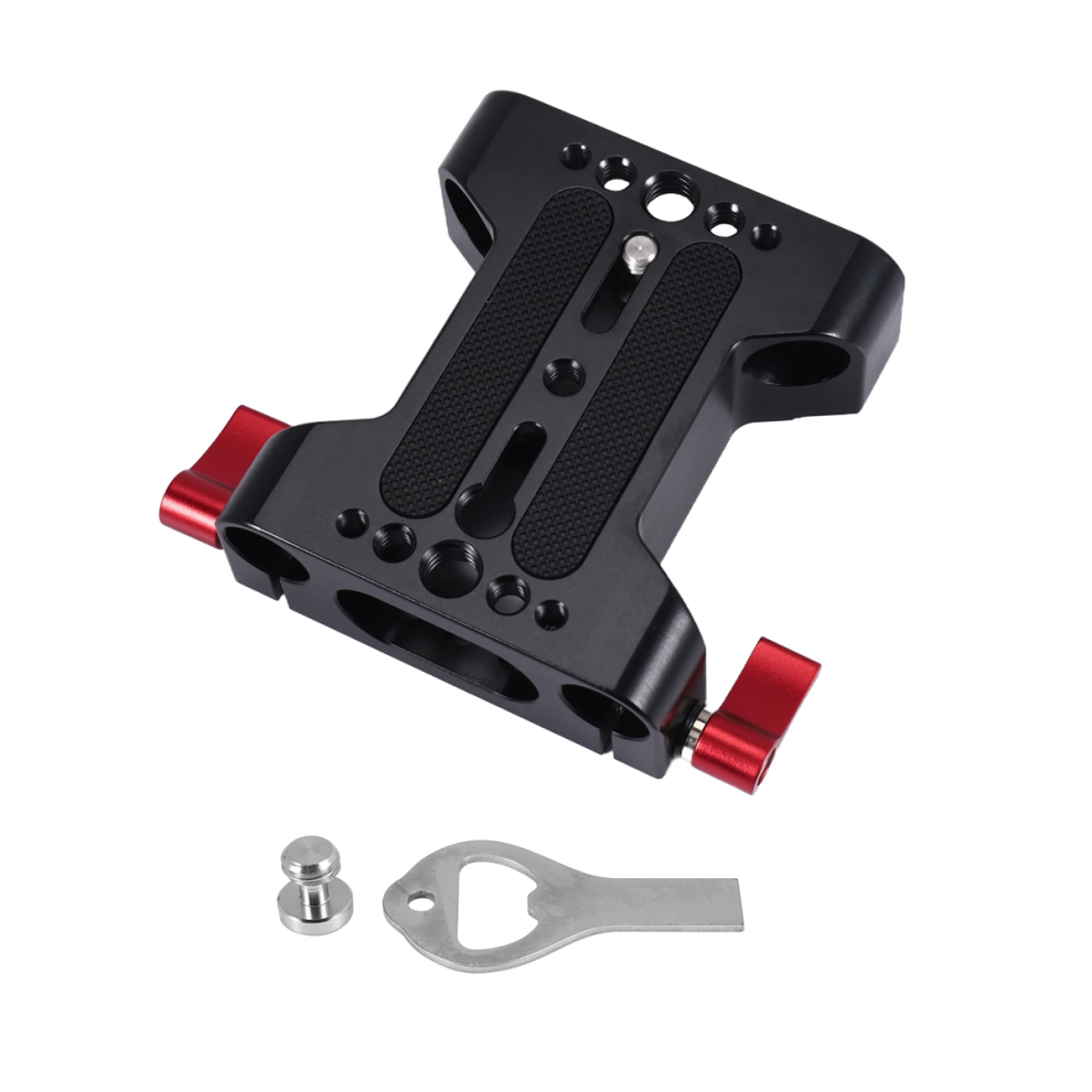 Jehiatek Multifunction Camera Base Plate with Rod Rail